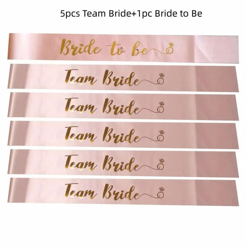 team bride satin sash