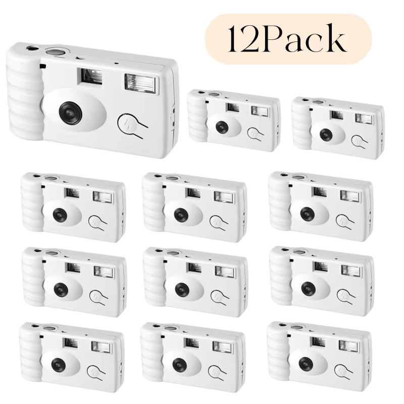 12-Pack Disposable Wedding Film Cameras with Flash - Single Use Cameras for Weddings, Birthdays, and Baby Showers (17 Photos Each)