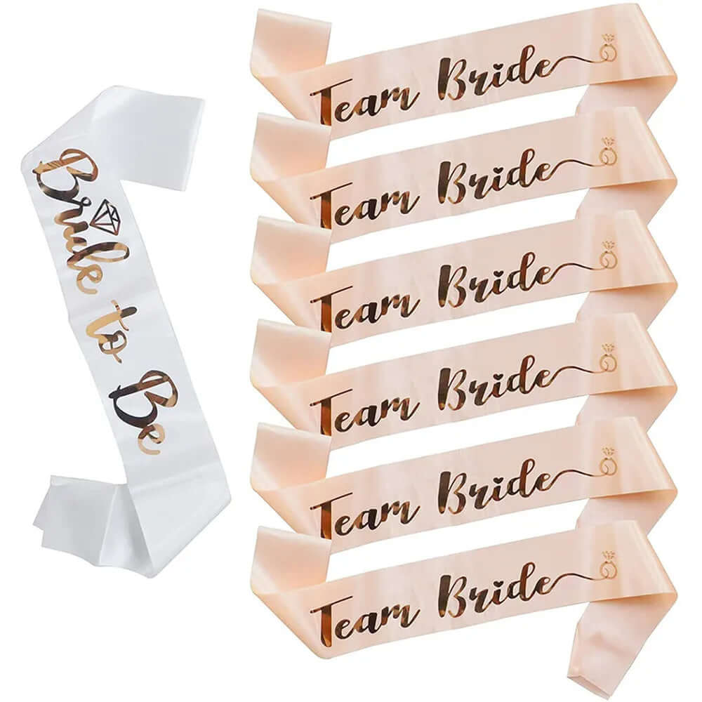 team bride satin sash