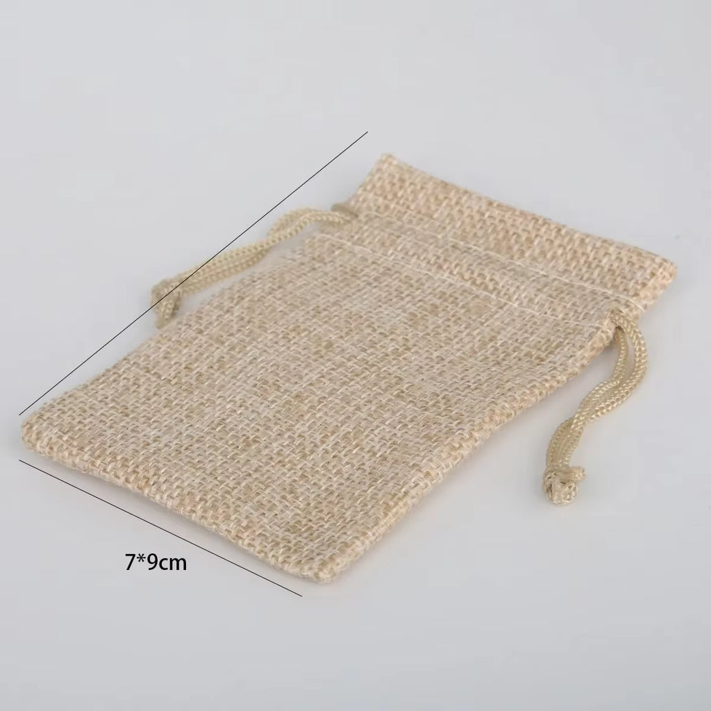 Cotton and Hemp Pocket Gift Bag Bundle (15-50 Pieces) for Children's Day and Wedding Candy Packaging