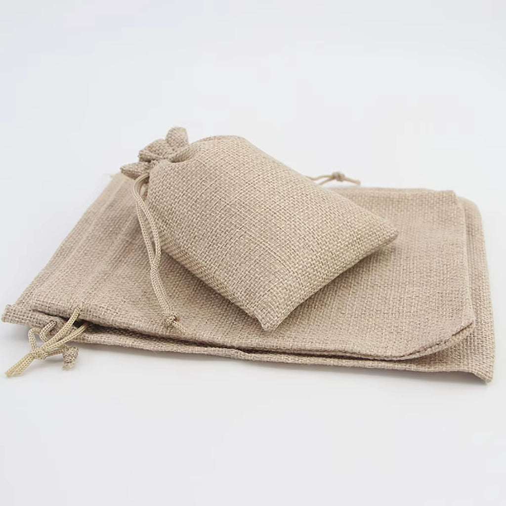 Cotton and Hemp Pocket Gift Bag Bundle (15-50 Pieces) for Children's Day and Wedding Candy Packaging