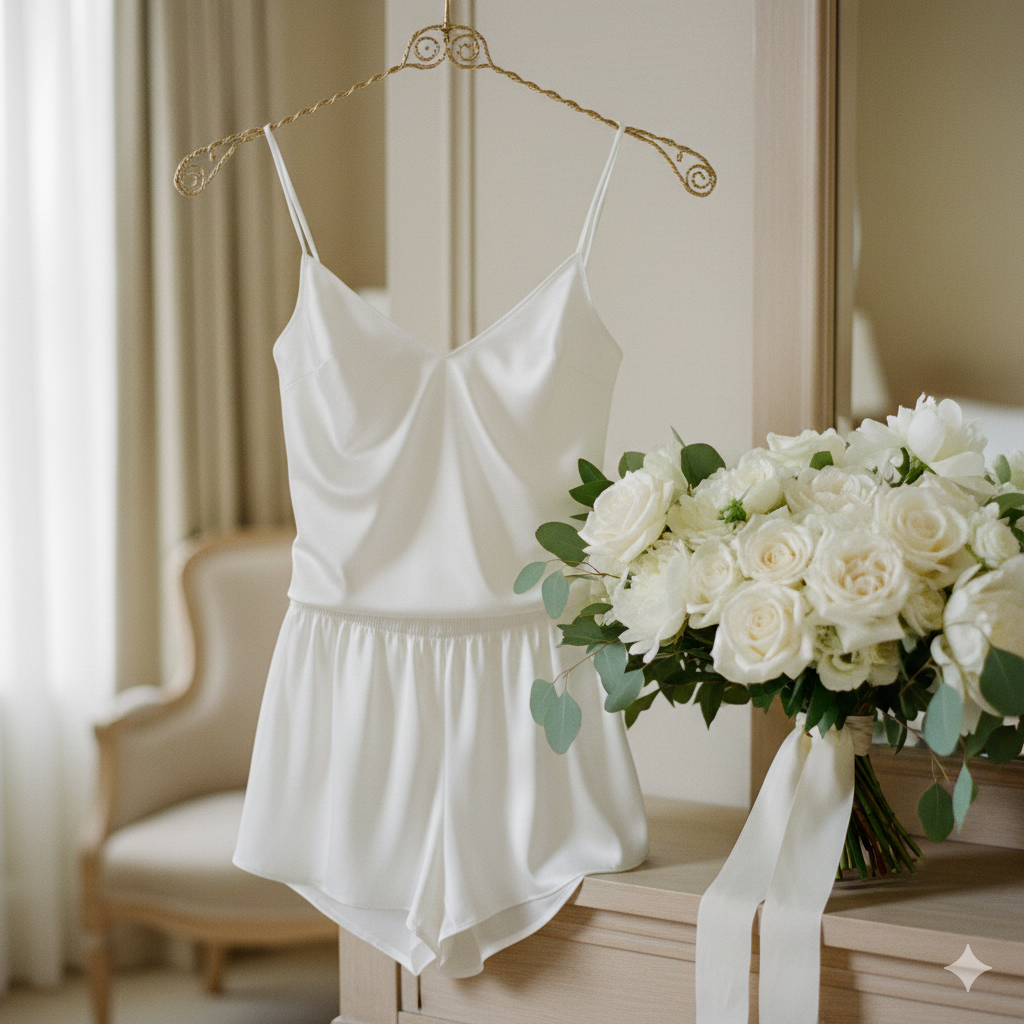 luxury satin robe white kimono gown