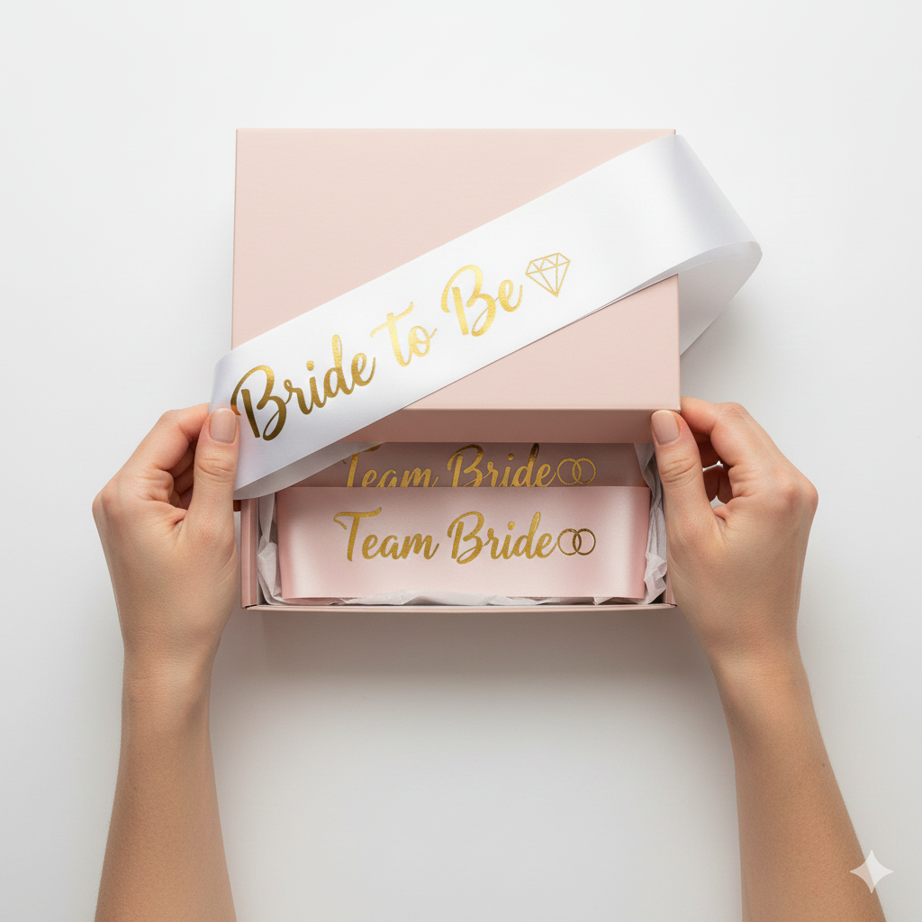 team bride satin sash