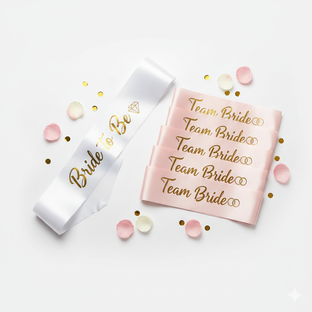 team bride satin sash