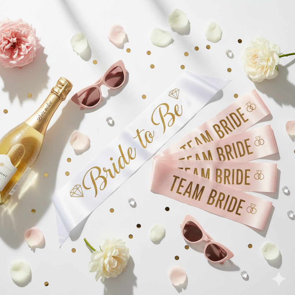 team bride satin sash