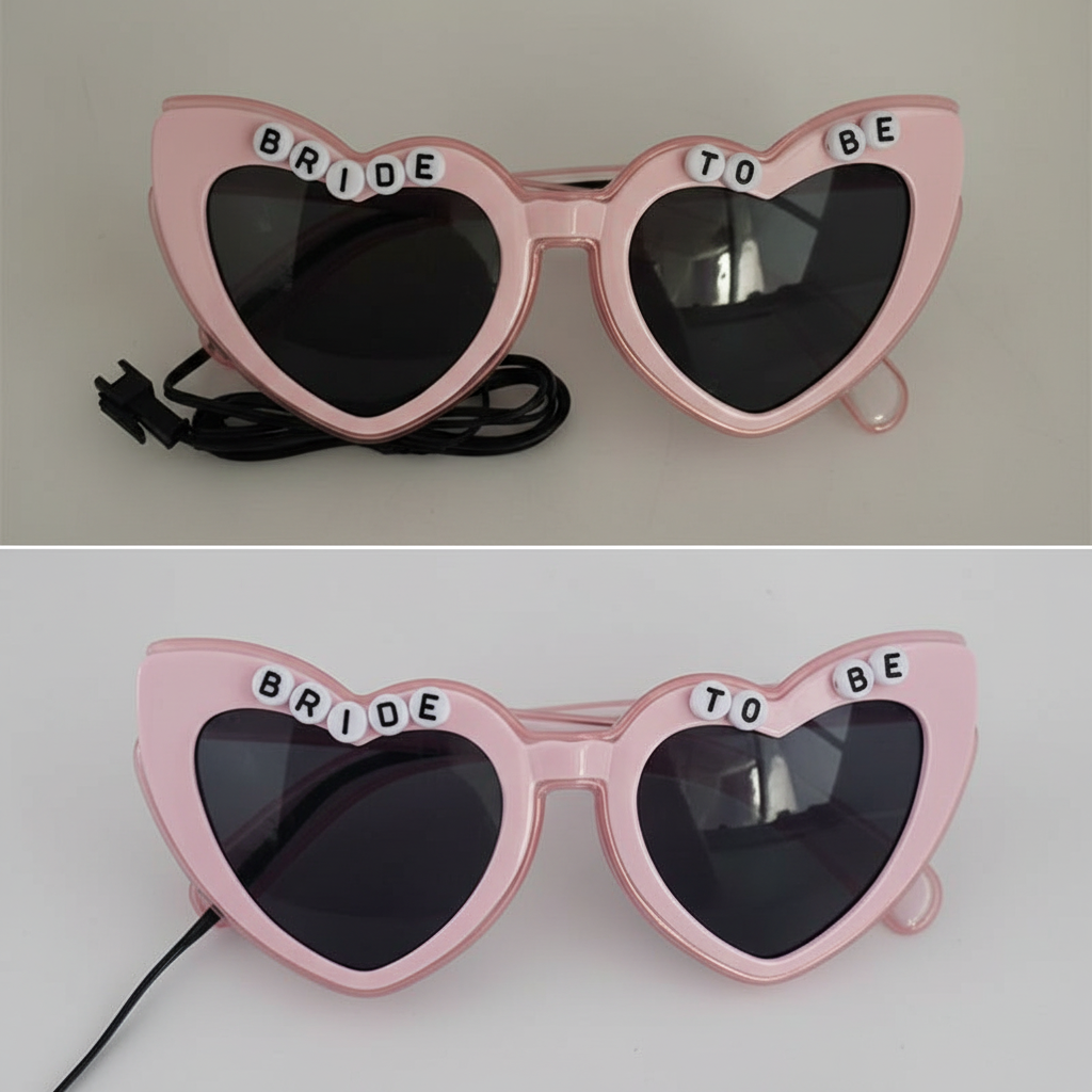 Occhiali da sposa appena sposati