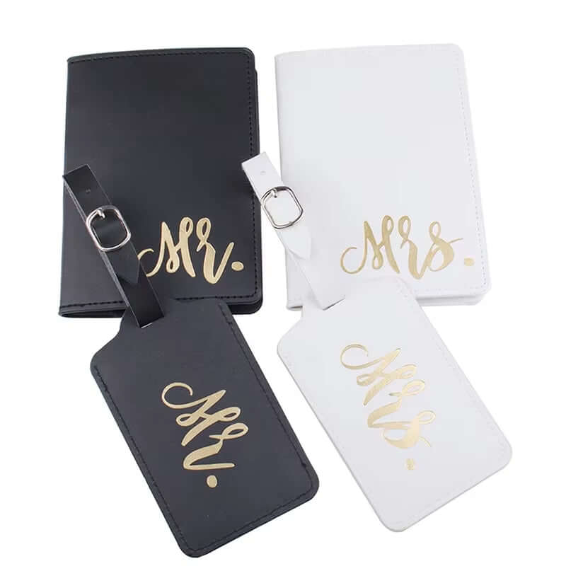 Mr Mrs Luggage Tag Passport Covers