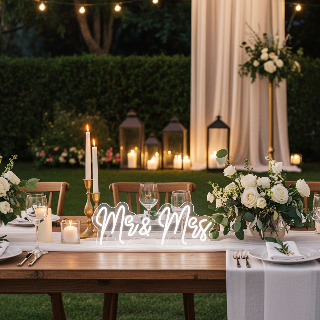 Insegna al neon per matrimoni