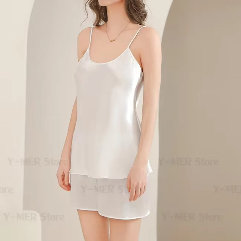 Lotus Leaf Satin Kimono Gown - Luxury White Intimate Lingerie for Brides and Elegant Sleepwear