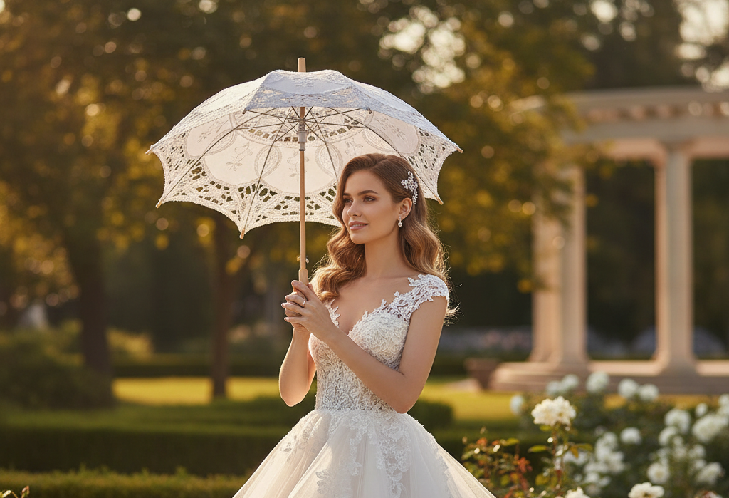 Ombrellone in pizzo vintage