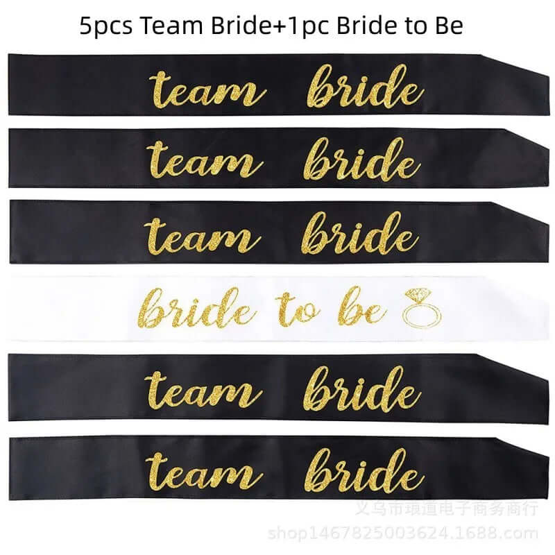 team bride satin sash