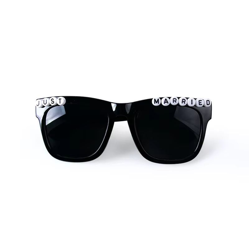 Heart-Shaped Sunglasses for Bride and Groom - Elegant Wedding Decorations and Bachelorette Party Supplies