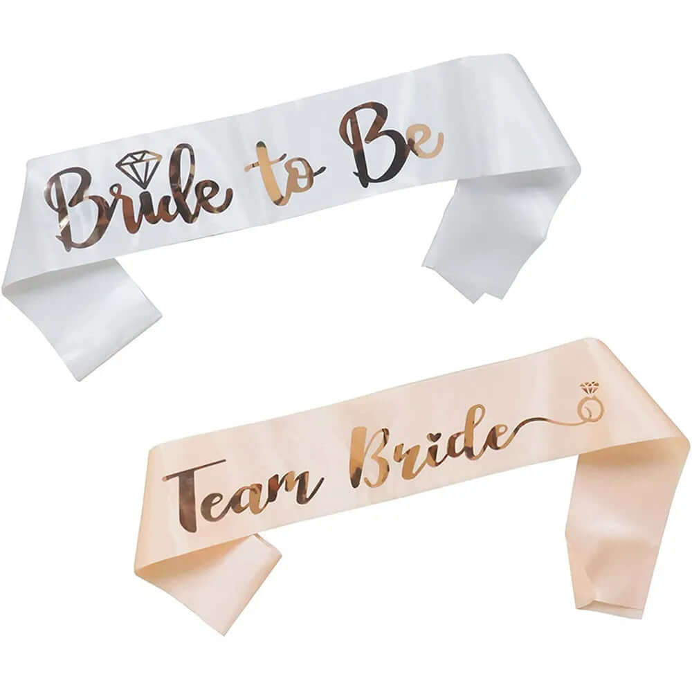team bride satin sash