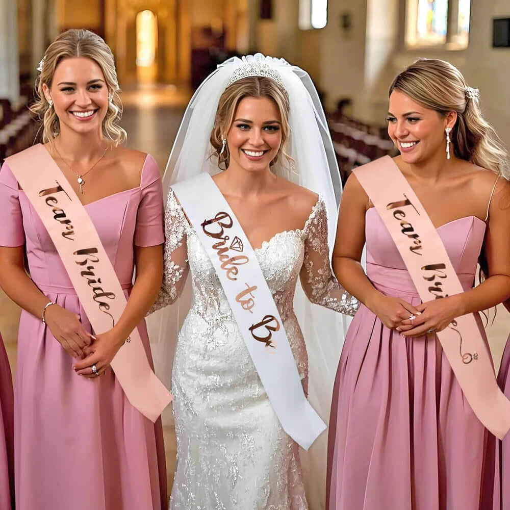 team bride satin sash
