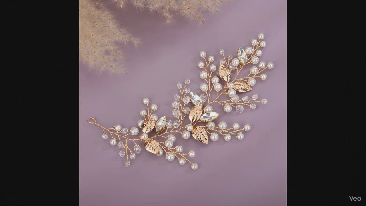 Ornamento per accessori per capelli da sposa in oro