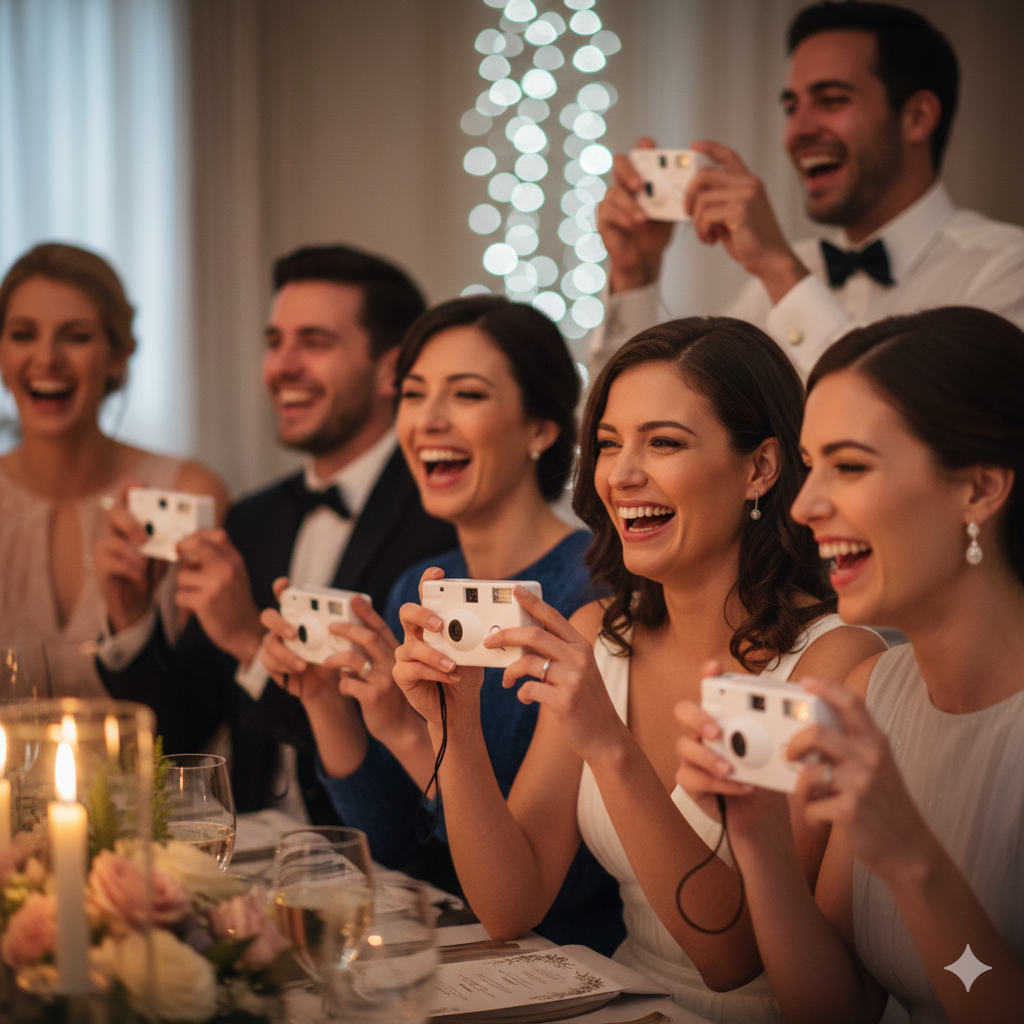 Macchine fotografiche usa e getta per matrimoni con flash